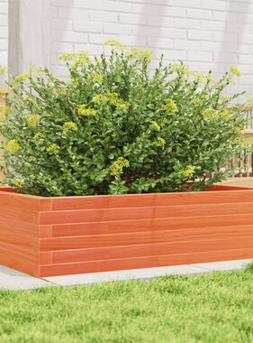 VidaXL Plantenbak 90x60x23 cm massief grenenhout wasbruin