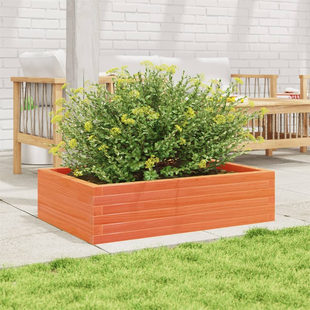 VidaXL Plantenbak 90x60x23 cm massief grenenhout wasbruin