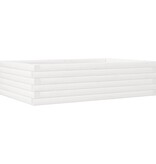 VidaXL Plantenbak 90x60x23 cm massief grenenhout wit