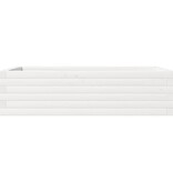 VidaXL Plantenbak 90x60x23 cm massief grenenhout wit
