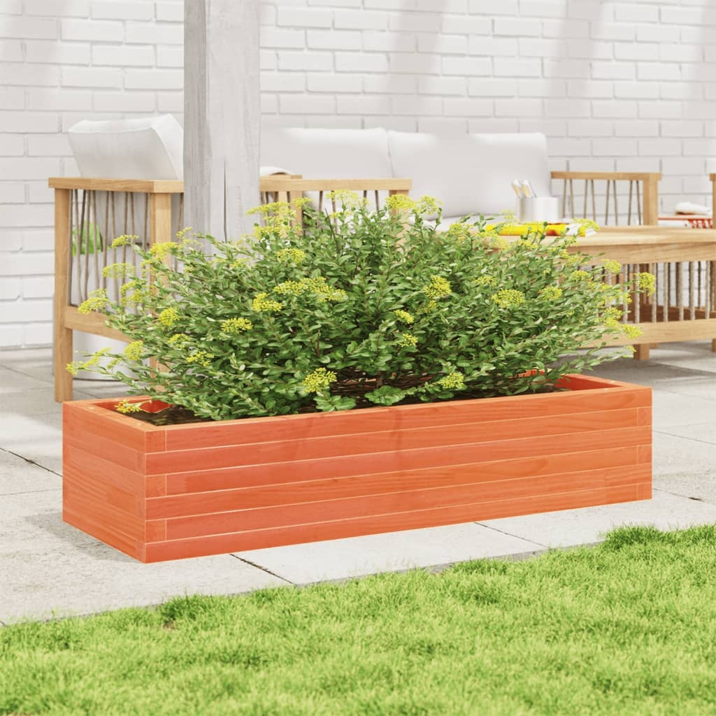 VidaXL Plantenbak 110x40x23 cm massief grenenhout wasbruin
