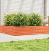 VidaXL Plantenbak 110x110x23 cm massief grenenhout wasbruin