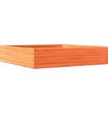 VidaXL Plantenbak 110x110x23 cm massief grenenhout wasbruin