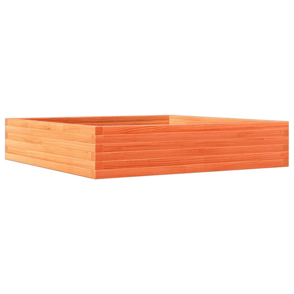 VidaXL Plantenbak 110x110x23 cm massief grenenhout wasbruin