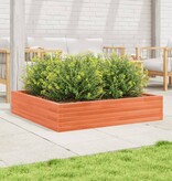 VidaXL Plantenbak 110x110x23 cm massief grenenhout wasbruin