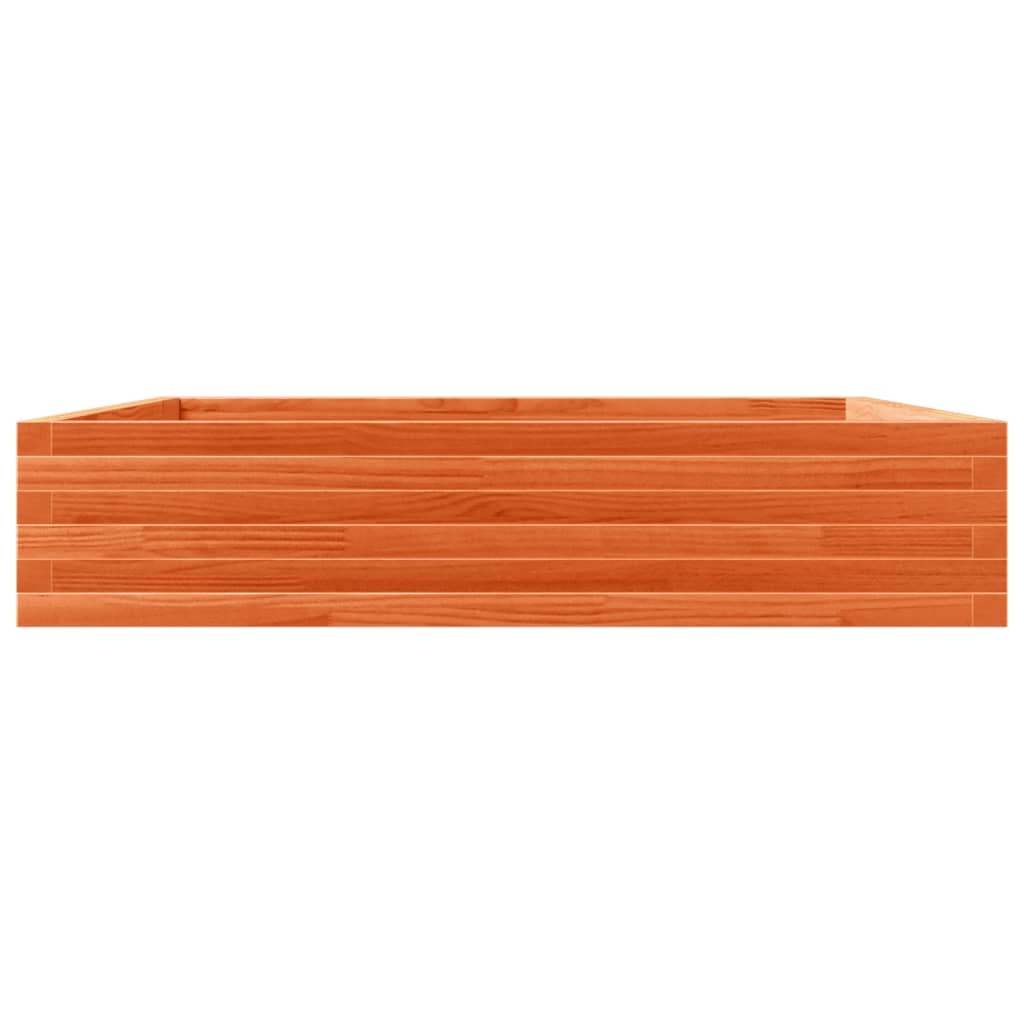 VidaXL Plantenbak 110x110x23 cm massief grenenhout wasbruin