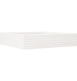 VidaXL Plantenbak 110x110x23 cm massief grenenhout wit
