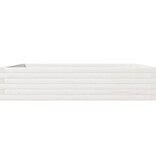 VidaXL Plantenbak 110x110x23 cm massief grenenhout wit