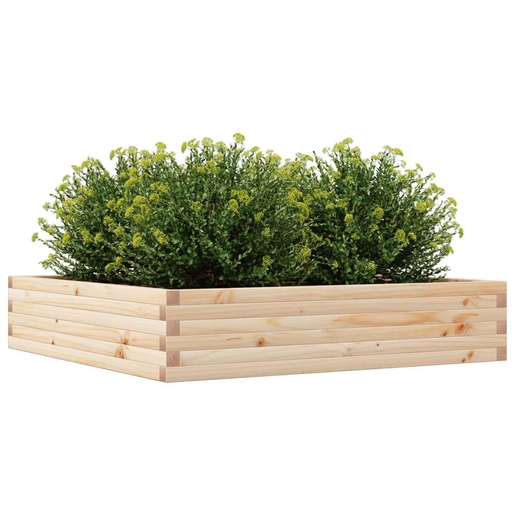 VidaXL Plantenbak 110x110x23 cm massief grenenhout