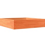 VidaXL Plantenbak 100x100x23 cm massief grenenhout wasbruin