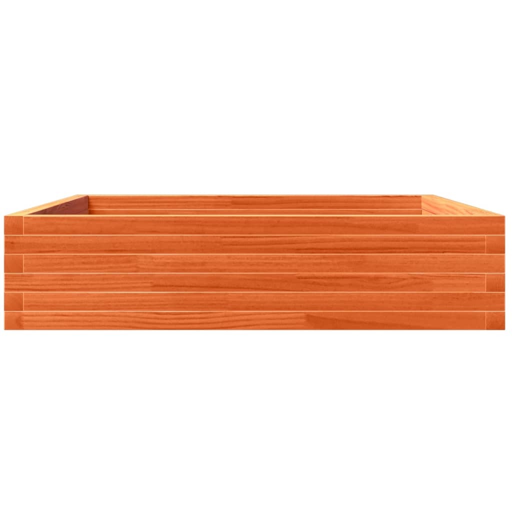 VidaXL Plantenbak 100x100x23 cm massief grenenhout wasbruin