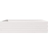 VidaXL Plantenbak 100x100x23 cm massief grenenhout wit