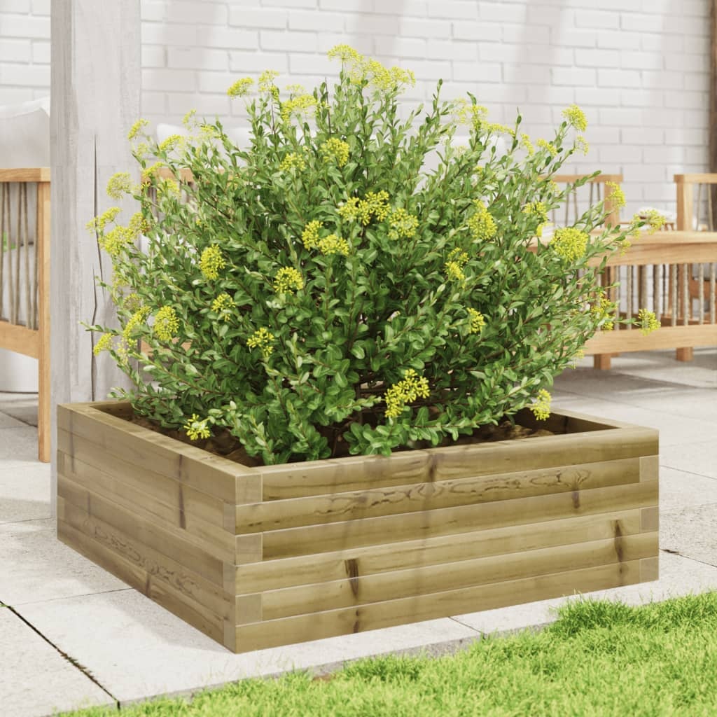 VidaXL Plantenbak 70x70x23 cm geïmpregneerd grenenhout