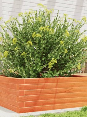 VidaXL Plantenbak 70x70x23 cm massief grenenhout wasbruin