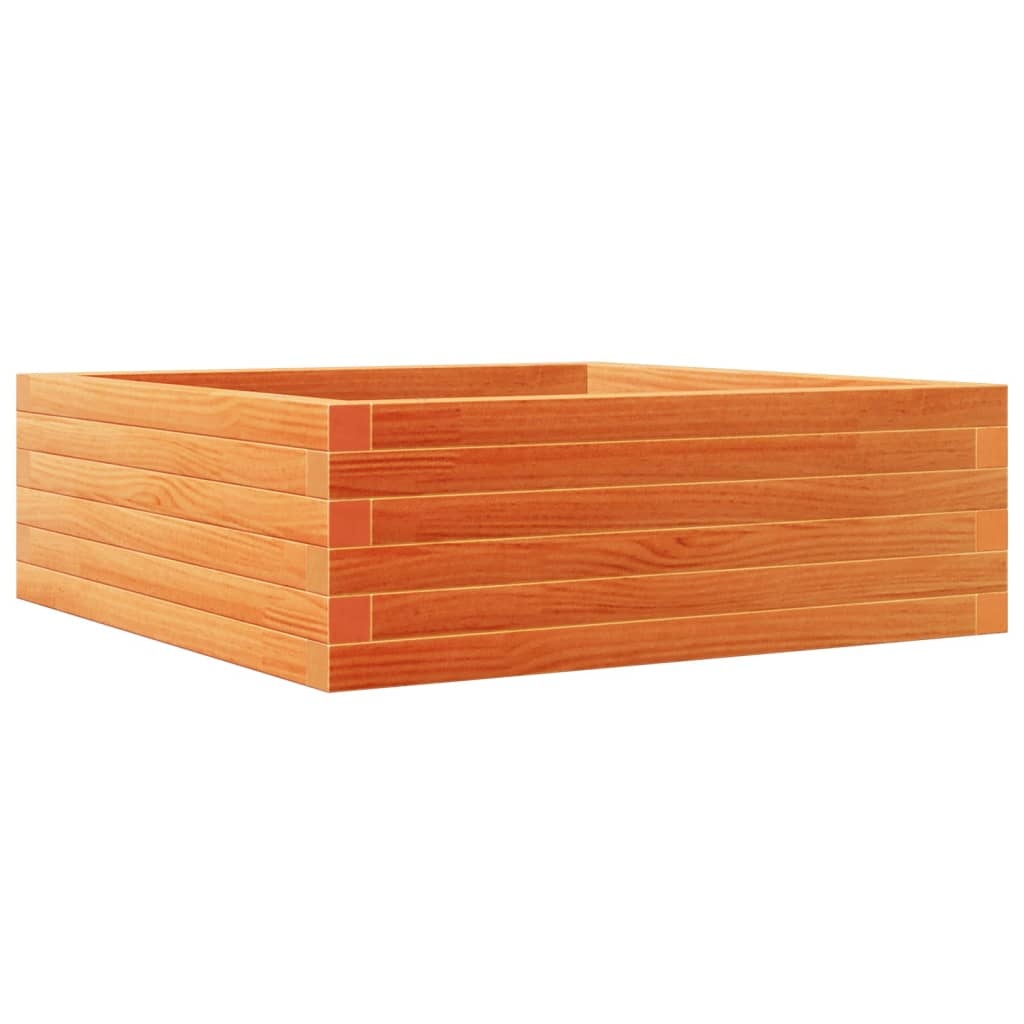 VidaXL Plantenbak 70x70x23 cm massief grenenhout wasbruin