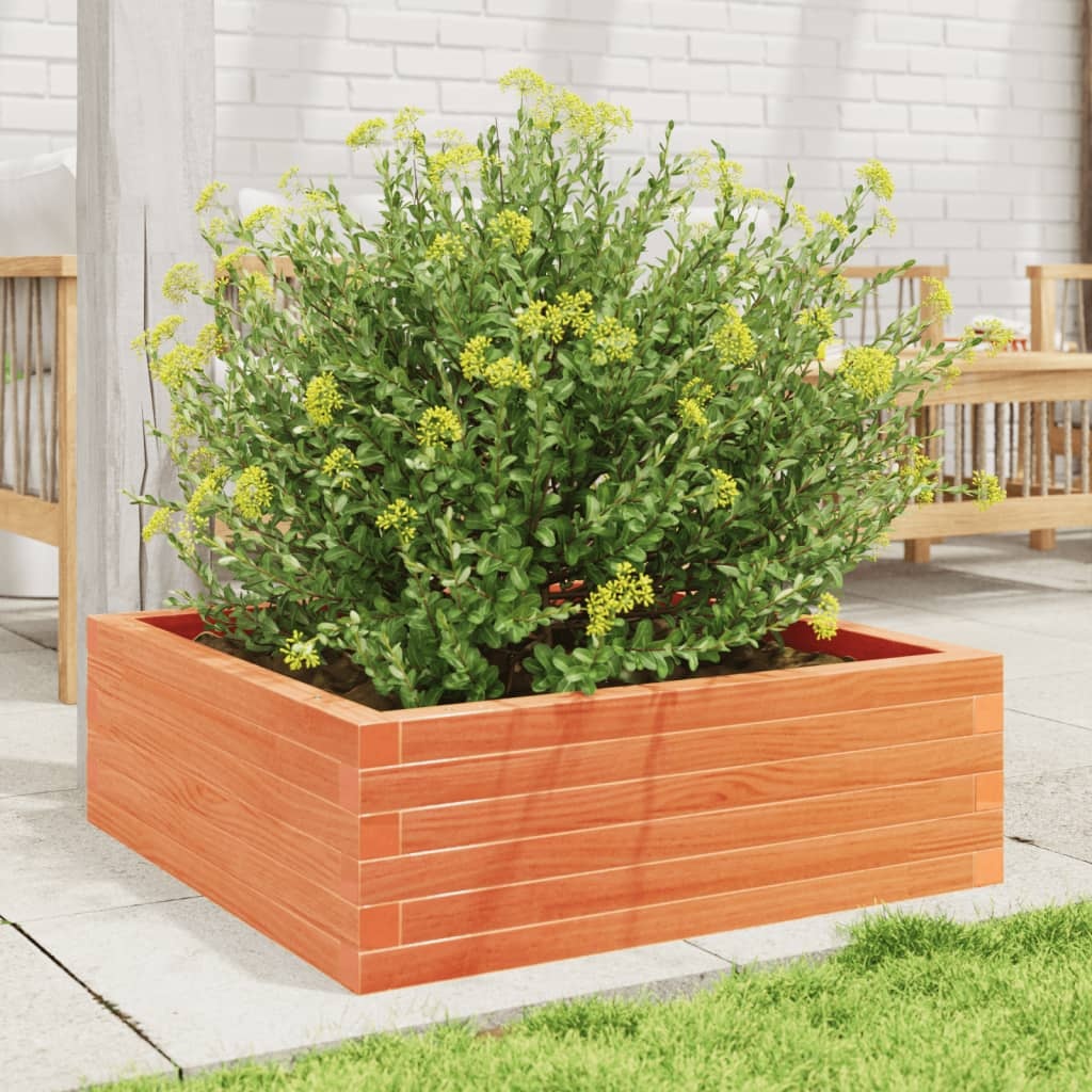 VidaXL Plantenbak 70x70x23 cm massief grenenhout wasbruin
