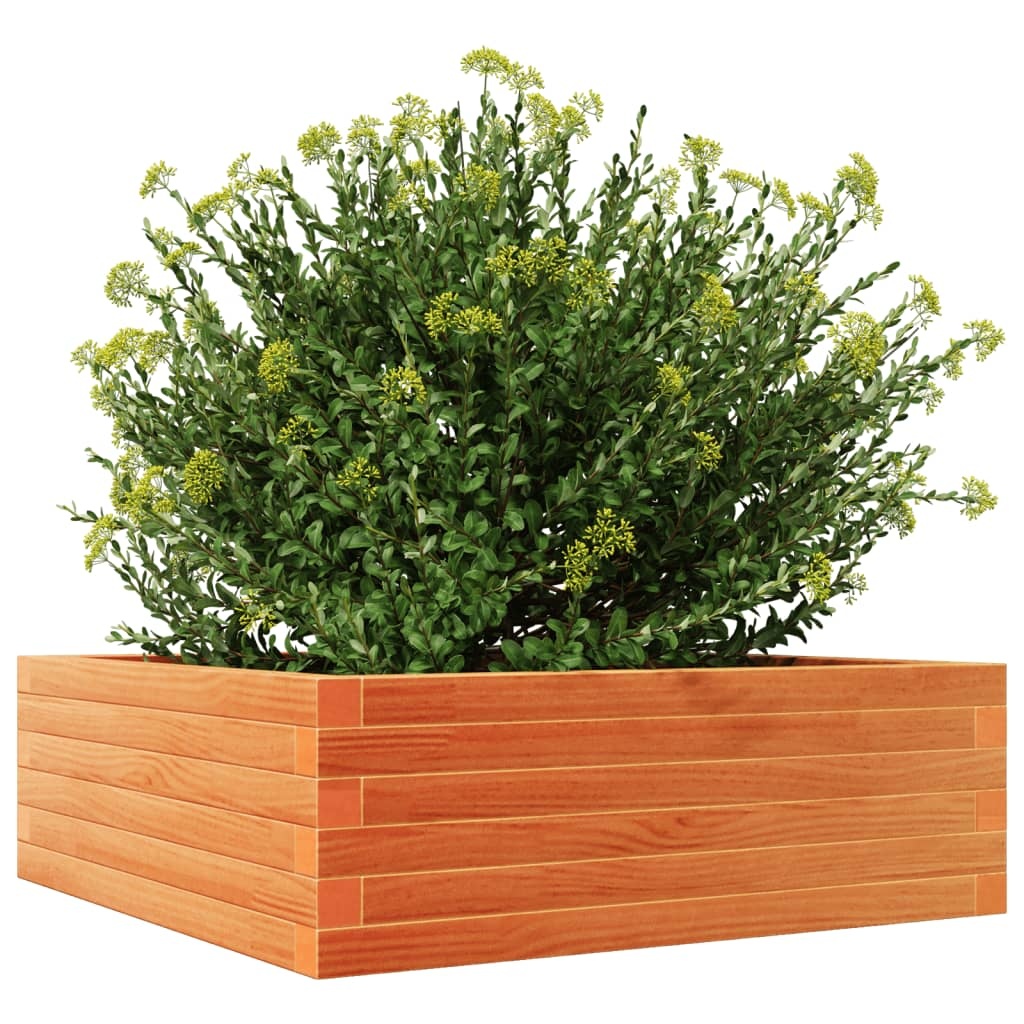 VidaXL Plantenbak 70x70x23 cm massief grenenhout wasbruin