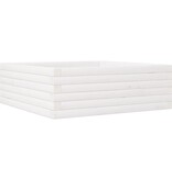 VidaXL Plantenbak 70x70x23 cm massief grenenhout wit