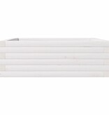VidaXL Plantenbak 70x70x23 cm massief grenenhout wit