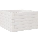 VidaXL Plantenbak 40x40x23 cm massief grenenhout wit