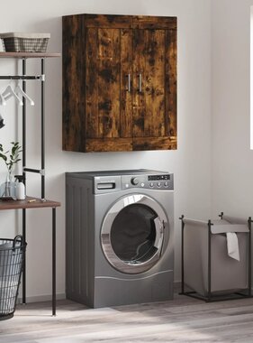 VidaXL Wandkast 69,5x34x90 cm bewerkt hout gerookt eikenkleurig