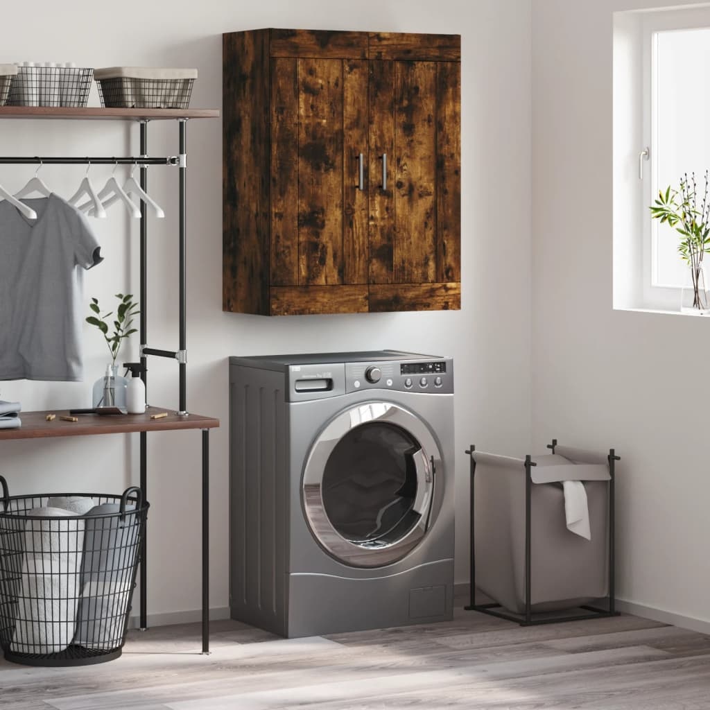 VidaXL Wandkast 69,5x34x90 cm bewerkt hout gerookt eikenkleurig