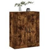 VidaXL Wandkast 69,5x34x90 cm bewerkt hout gerookt eikenkleurig