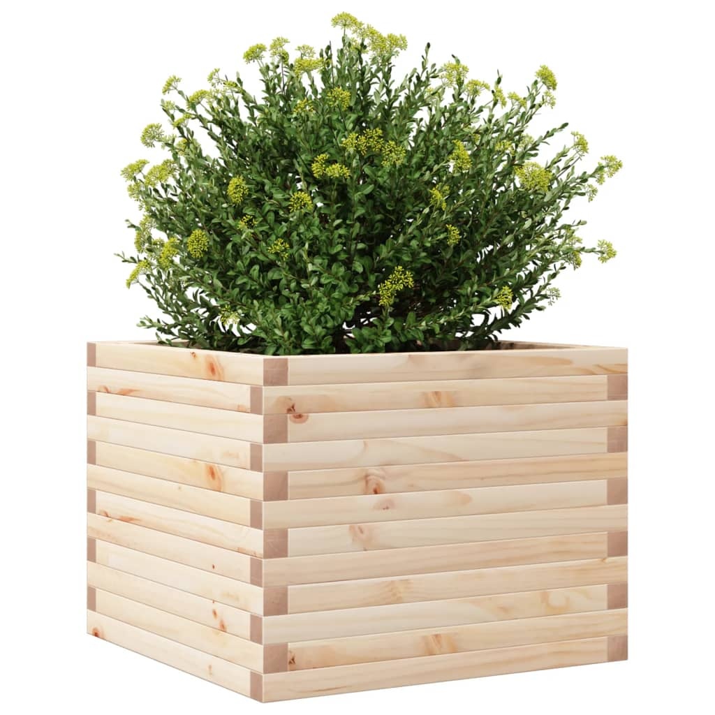 VidaXL Plantenbak 60x60x45,5 cm massief grenenhout