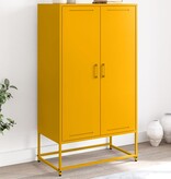 VidaXL Hoge kast 68,5x38,5x123,5 cm staal olijfgroen