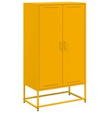 VidaXL Hoge kast 68,5x38,5x123,5 cm staal olijfgroen