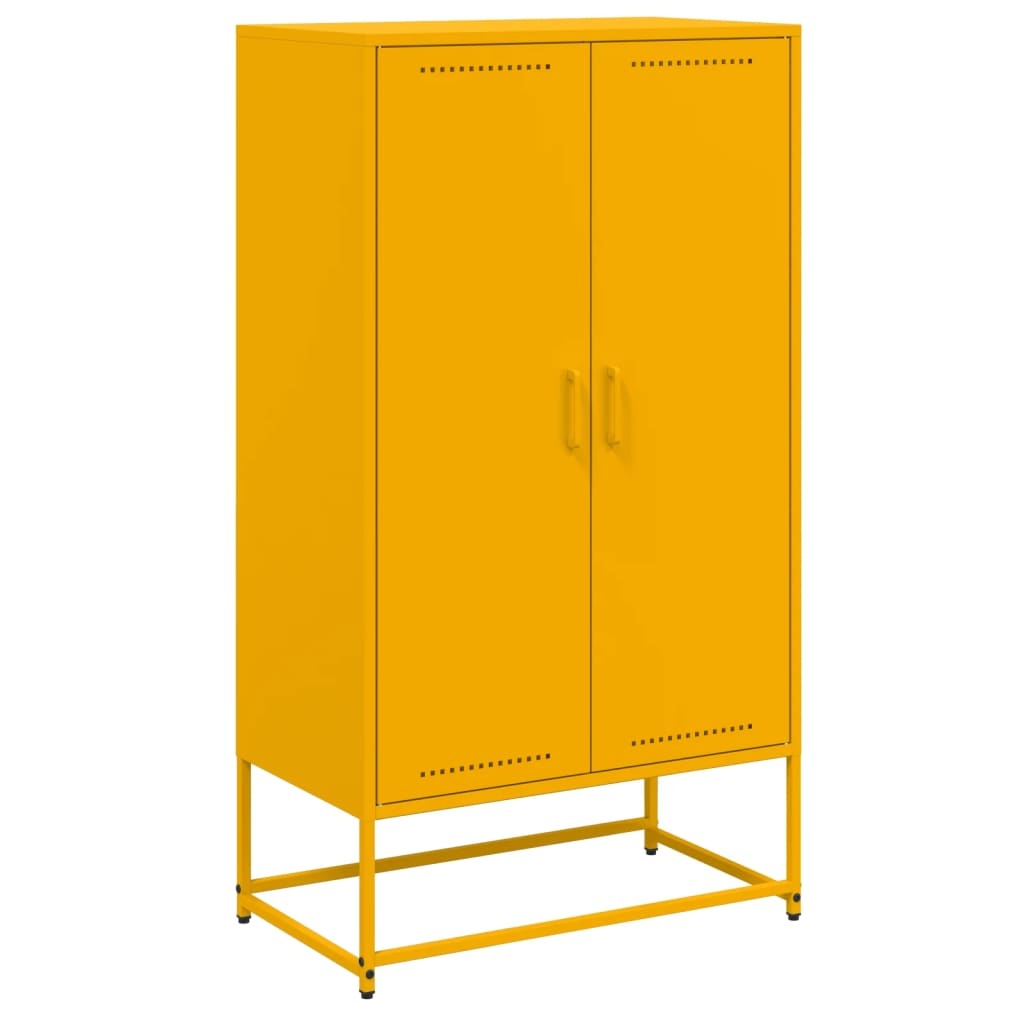 VidaXL Hoge kast 68,5x38,5x123,5 cm staal olijfgroen