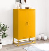 VidaXL Hoge kast 68,5x38,5x123,5 cm staal olijfgroen