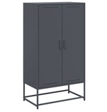 VidaXL Hoge kast 68,5x38,5x123,5 cm staal antracietkleurig