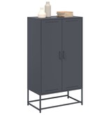 VidaXL Hoge kast 68,5x38,5x123,5 cm staal antracietkleurig