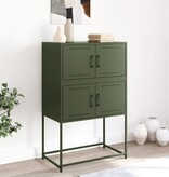 VidaXL Dressoir 68,5x38,5x107 cm staal olijfgroen