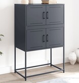 VidaXL Dressoir 68,5x38,5x107 cm staal antracietkleurig