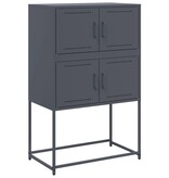 VidaXL Dressoir 68,5x38,5x107 cm staal antracietkleurig