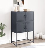 VidaXL Dressoir 68,5x38,5x107 cm staal antracietkleurig