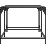 VidaXL Salontafel met transparant glazen blad 98,5x50x40 cm staal