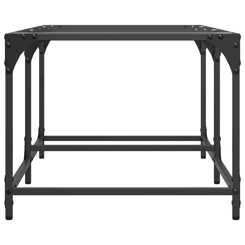 VidaXL Salontafel met transparant glazen blad 98,5x50x40 cm staal