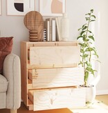 VidaXL Dressoir 60x34x75 cm massief grenenhout