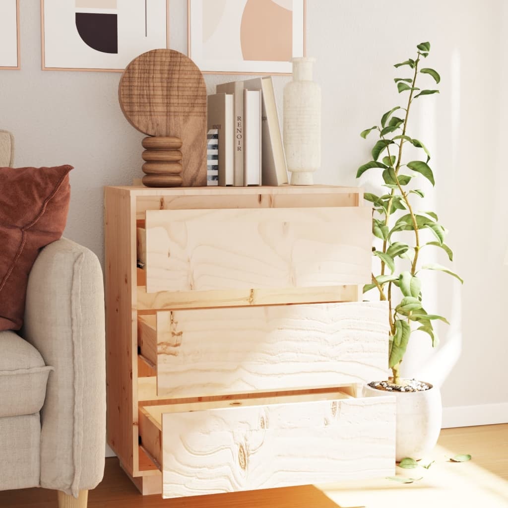 VidaXL Dressoir 60x34x75 cm massief grenenhout