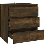 VidaXL Dressoir 70x41x75 cm bewerkt hout gerookt eikenkleurig