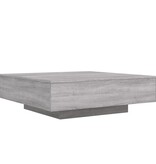 VidaXL Salontafel met LED-verlichting 100x100x31 cm grijs sonoma eiken