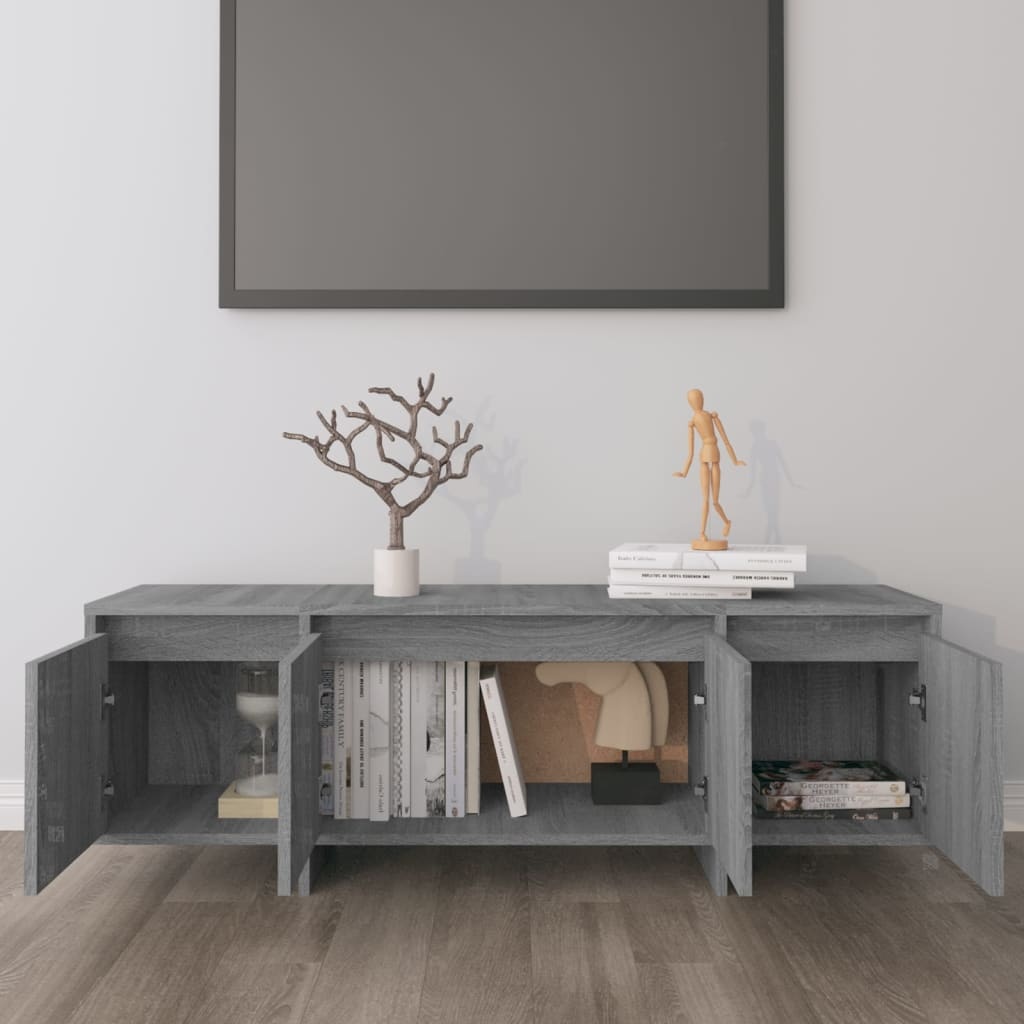 VidaXL Tv-meubel 120x30x40,5 cm bewerkt hout grijs sonoma eikenkleurig