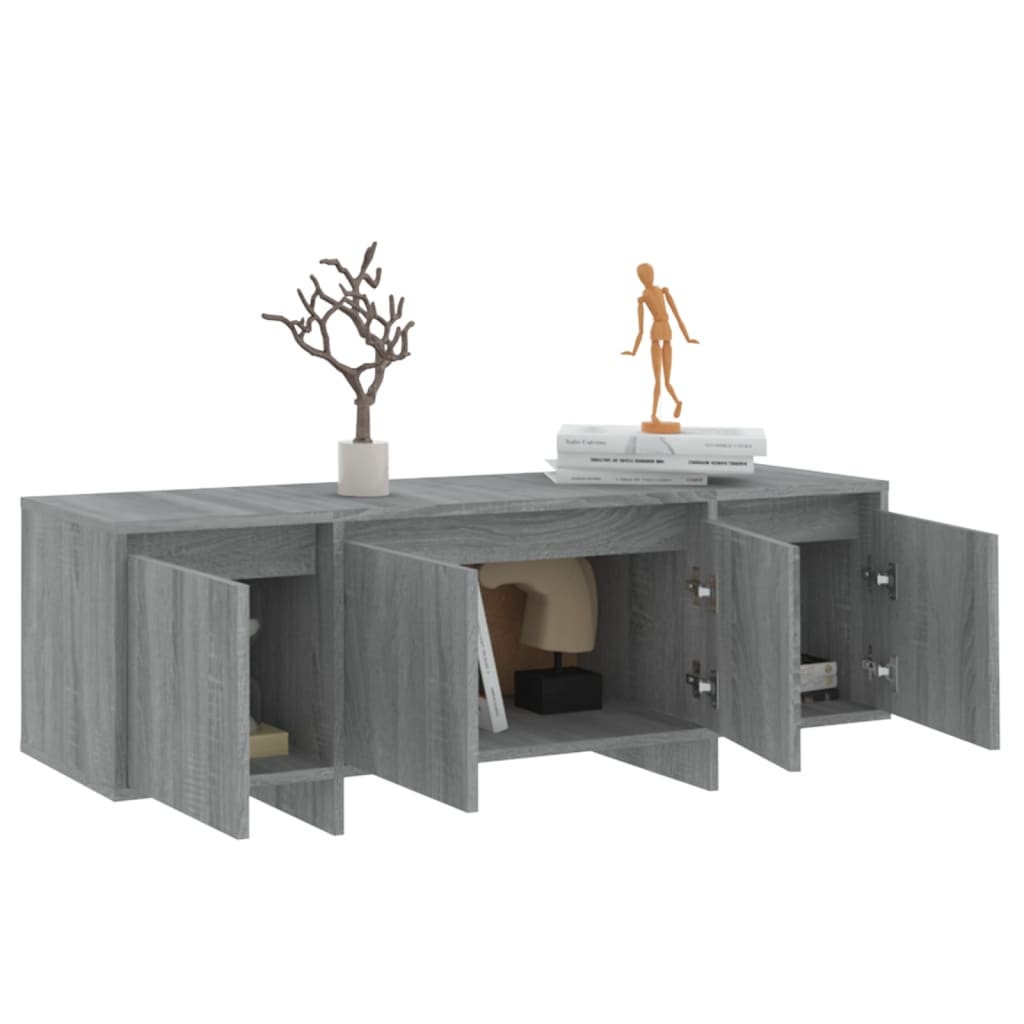 VidaXL Tv-meubel 120x30x40,5 cm bewerkt hout grijs sonoma eikenkleurig