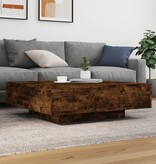 VidaXL Salontafel met LED-verlichting 100x100x31 cm gerookt eikenkleur