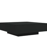 VidaXL Salontafel met LED-verlichting 100x100x31 cm zwart