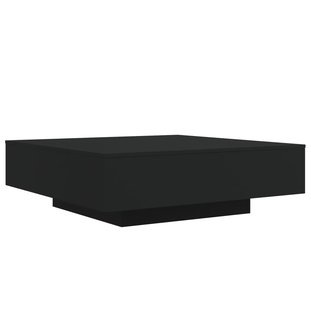 VidaXL Salontafel met LED-verlichting 100x100x31 cm zwart