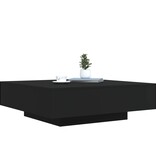 VidaXL Salontafel met LED-verlichting 100x100x31 cm zwart